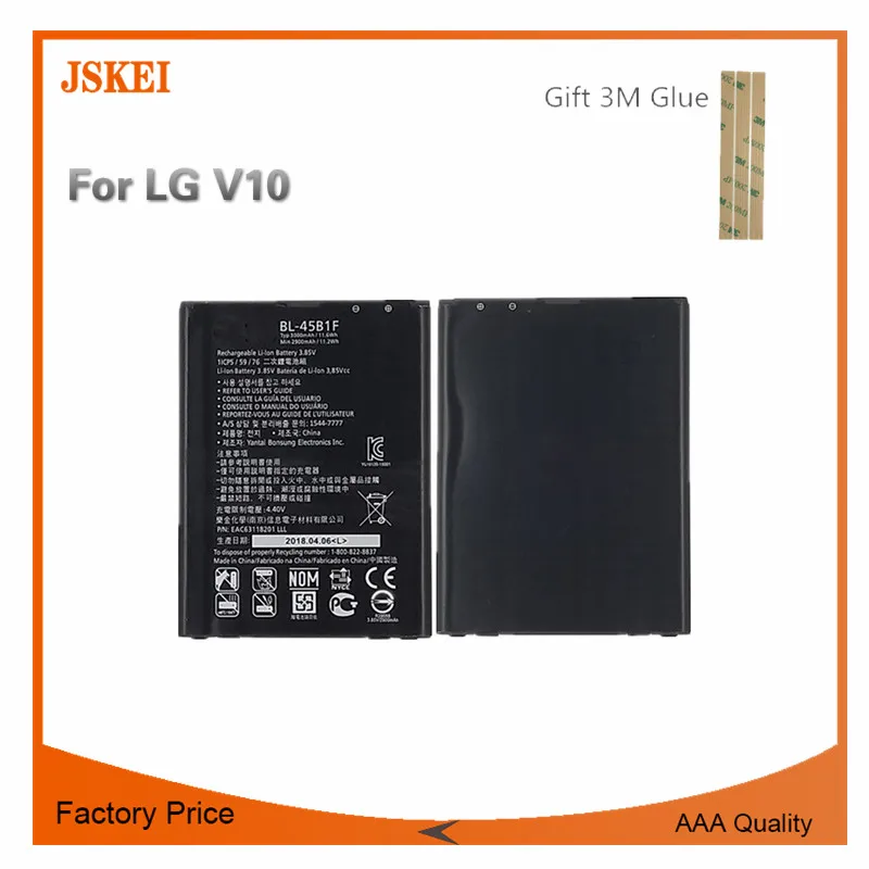 

For LG V10 Battery Replacement For LG V10 Li-ion Battery High Capacity 2900mAh 100% Tested NEW 100% Fast Shipping