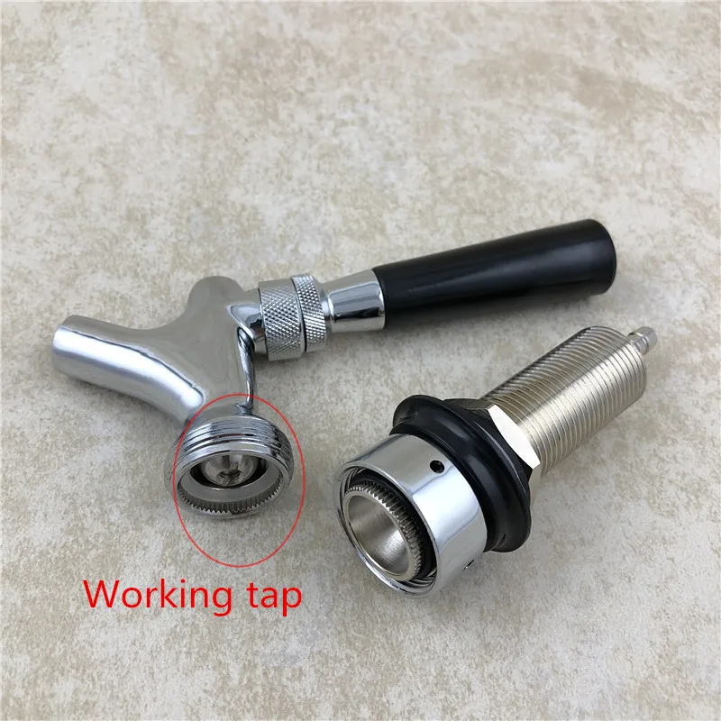 3 1/2" Draft Beer Nipple Shank Assembly Chrome 3/16" Bore Kegerator Tap Homebrew Beer bar Tool