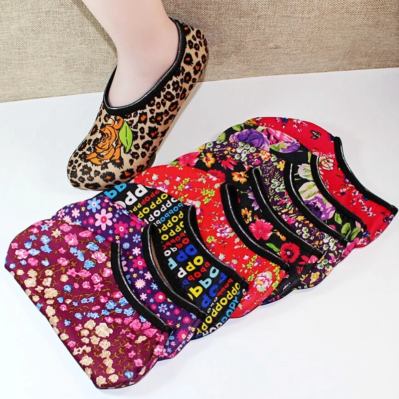 1 пара, Новые Модные Цветные противоскользящие гетры для ног, короткие носки, женские утепленные бархатные домашние носки-тапочки с цветами, yogo dance