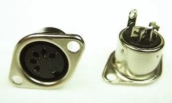 

50pcs DIN Female Jack Cable Connector adapter 5 Pin plug panel mount solder type adapter