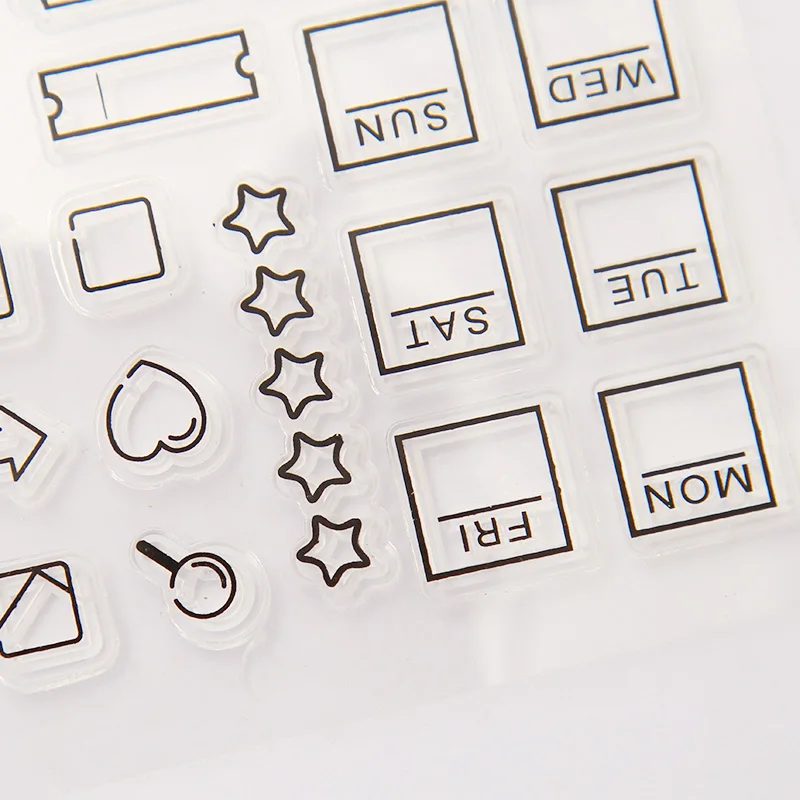 Винтажные бирки звезда прозрачный силиконовый прозрачный штамп для скрапбукинга DIY ремесло украшение Мягкая Печать Детские канцелярские принадлежности