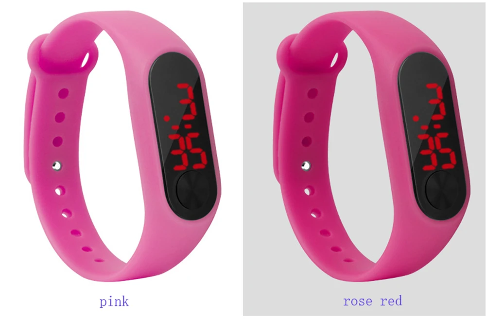 Children's Watches LED Digital Wrist Watch Kids Outdoor Sports Watch Candy Color Boys Girls Electronic Date Clock Birthday Gifts(23)