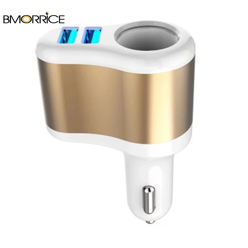 

XSD-024 Double port usb car charger 2A car charger multi-function car charger smart aluminum alloy car