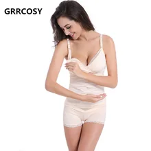 GRRCOSY Cotton Lace Nursing Bra Tank Caim Breastfeeding Pregnancy Base Set Clothes Pregnant Women Maternity Shirts Tees Pants цена GRRCOSY Cotton Lace Nursing Bra Tank Caim Breastfeeding Pregnancy Base Set Clothes Pregnant Women Maternity Shirts Tees Pants цены онлайн