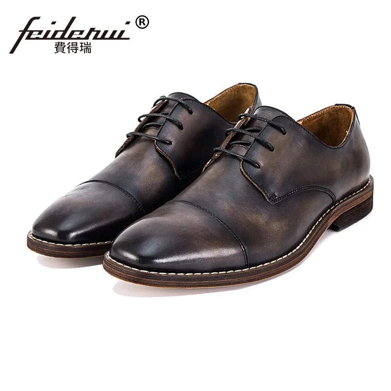 Genuíno De Redondo Brown Dedo Pé Nova Calçado Vintage Do Mão Alta Clássico Couro Ss75 black Festa Feitos Qualidade Homem Marrom À Homens Vestido Casamento Dos Sapatos Formal 5wIqxIHUnF