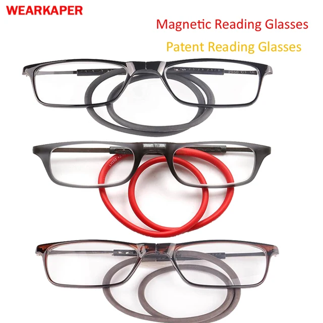 Upgraded Titanium Reading Glasses Men Adjustable Hanging Neck