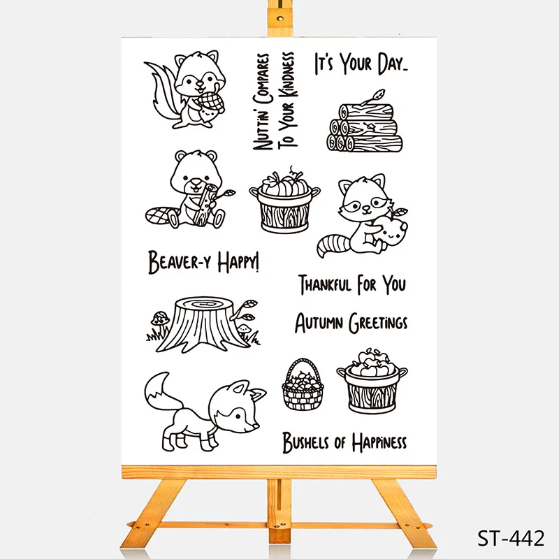 

ZhuoAng Animal family Cutting Dies and Clear Stamp Set for DIY Scrapbooking Photo Album Decoretive Embossing Stencial