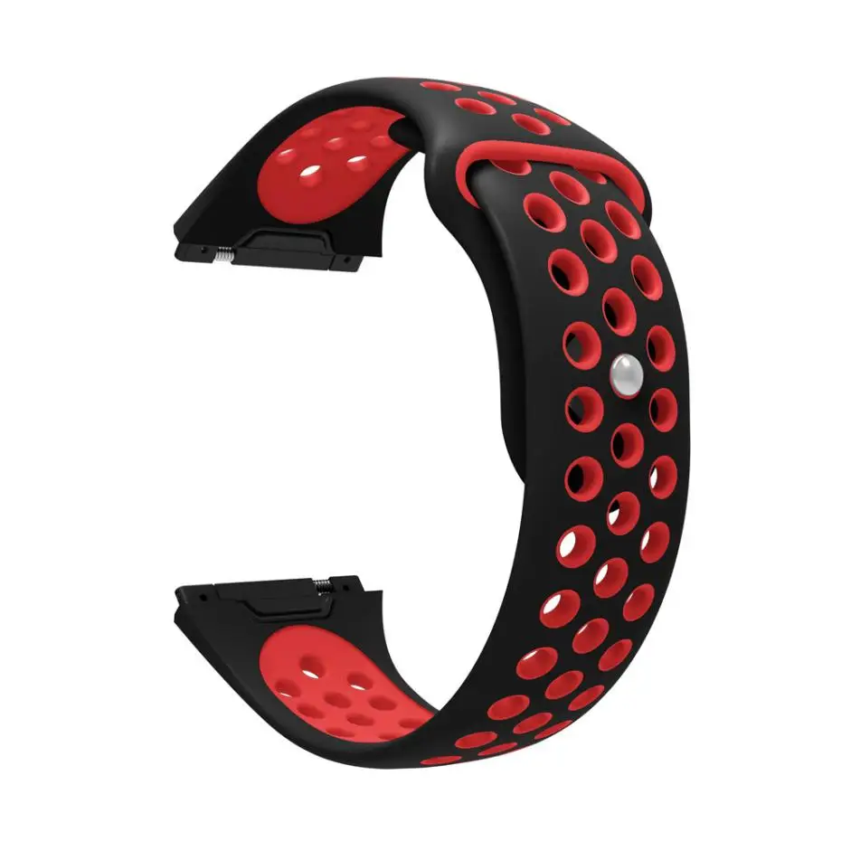 Модный силиконовый ремешок для часов, двойной цвет, спортивный силиконовый браслет, ремешок для Fitbit Ionic, аксессуары для часов - Цвет ремешка: Red