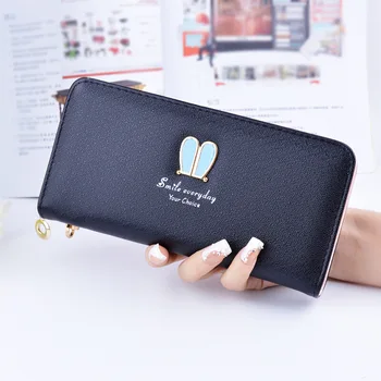 

2017 Brand New Fashion Lovely Women Wallet Female Leather Small Cute Student Purse Money Coin Card Holder Girl Wristlet Bag