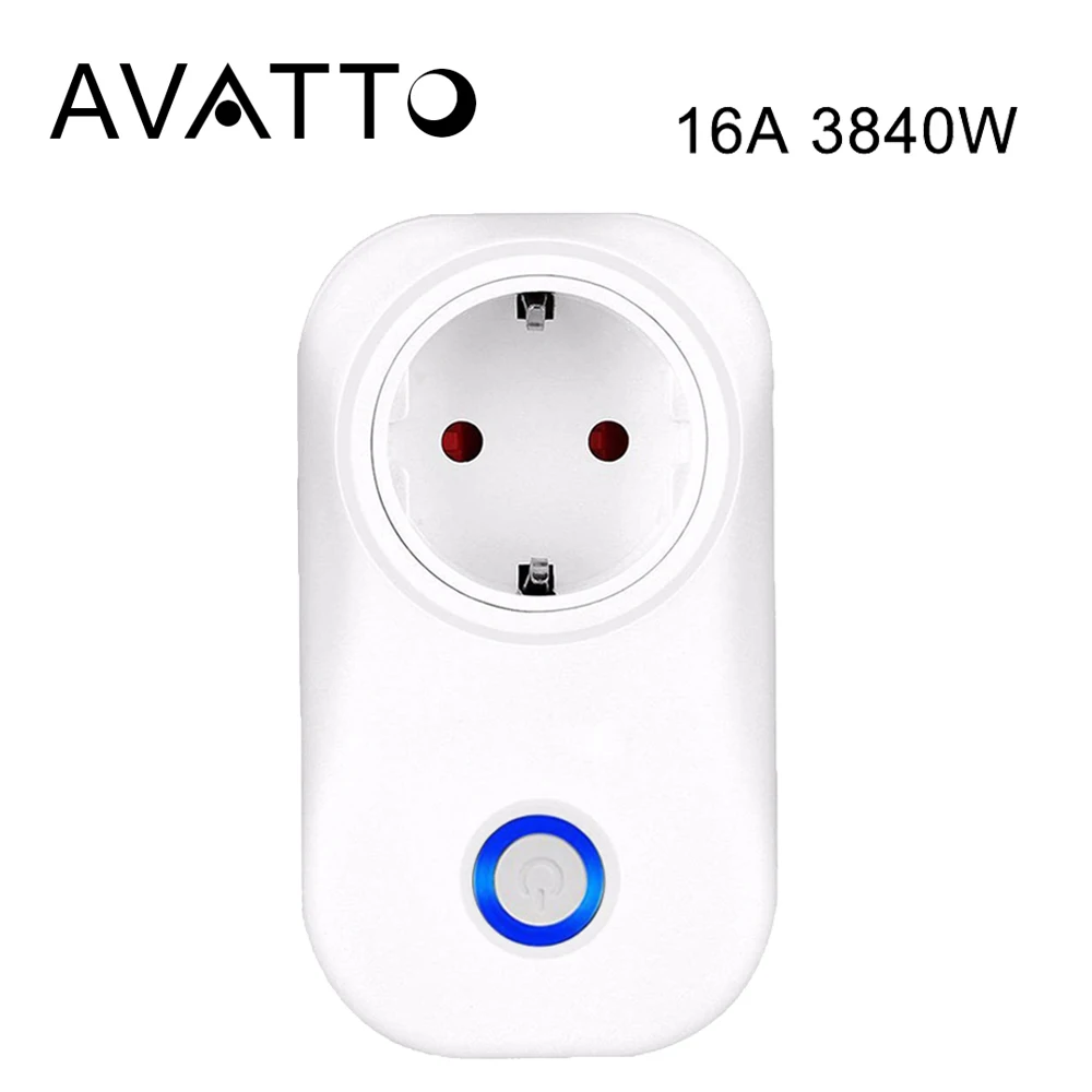 AVATTO 16A 3840 Вт Smart Plug Wi Fi умная розетка туя ЕС работает с Google Home мини Amazon Alexa эхо
