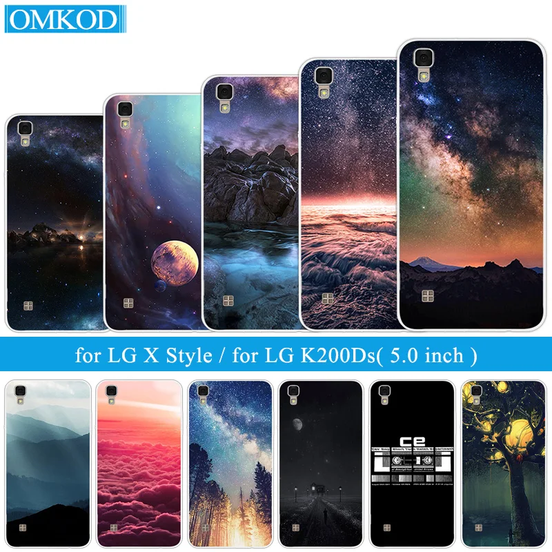 

For funda LG X Style K200DS Soft Silicone Phone Cases Clear TPU Starry Sky Back Cover For LG XStyle Shell Capa 5.0 inch Coque