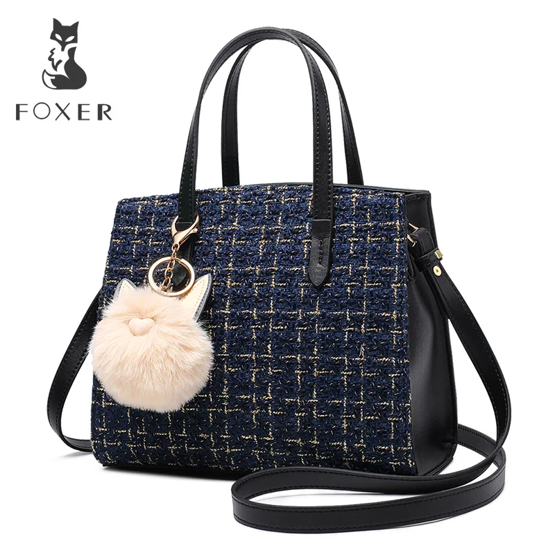 FOXER Brand New Arrival Female Fashion Design Totes& Handbag Women Chic Shoulder Bags Girl's Kawaii Crossbody Bags for Lady