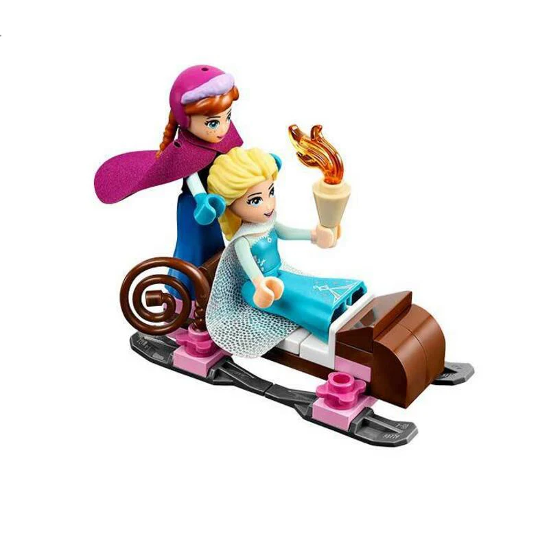 316pcs Frozens Dream Bricks Princess Elsa Ice Castle Palace House Compatible Legoed Friends Set Model Building Blocks Gifts Toy