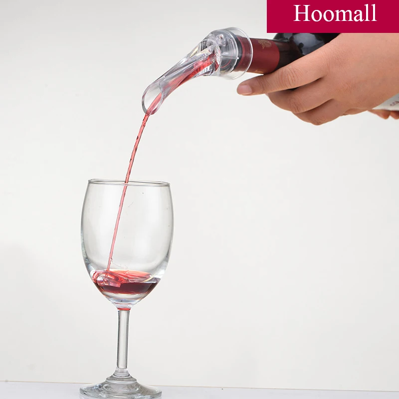 Hoomall Mini Wine Aerator Red Wine Whiskey Magic Aerator Decanter Acrylic Wine Pourer Spout Quick Aerating Bar Tools  