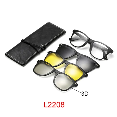 Ralferty, многофункциональные магнитные поляризованные солнцезащитные очки на застежке, мужские и женские, ультра-светильник TR90, 3D, желтые очки ночного видения - Цвет линз: L2208