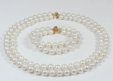 

Miss charm Jew.578 a set AA 9-10mm white pink yellow Natural Fresh water pearl necklace can choose