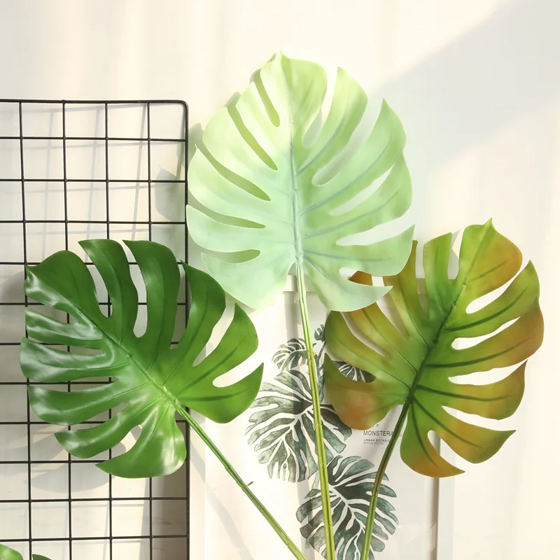 

Artificial Green Leaves Simulation Tropical Plants Turtle Leaf Home Wedding Christmas Table Decorative Flowers