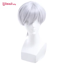 L-email парик бренд Лидер продаж Nagisa Kaworu Косплей парики Короткие Серые термостойкие синтетические волосы Perucas Косплей парик