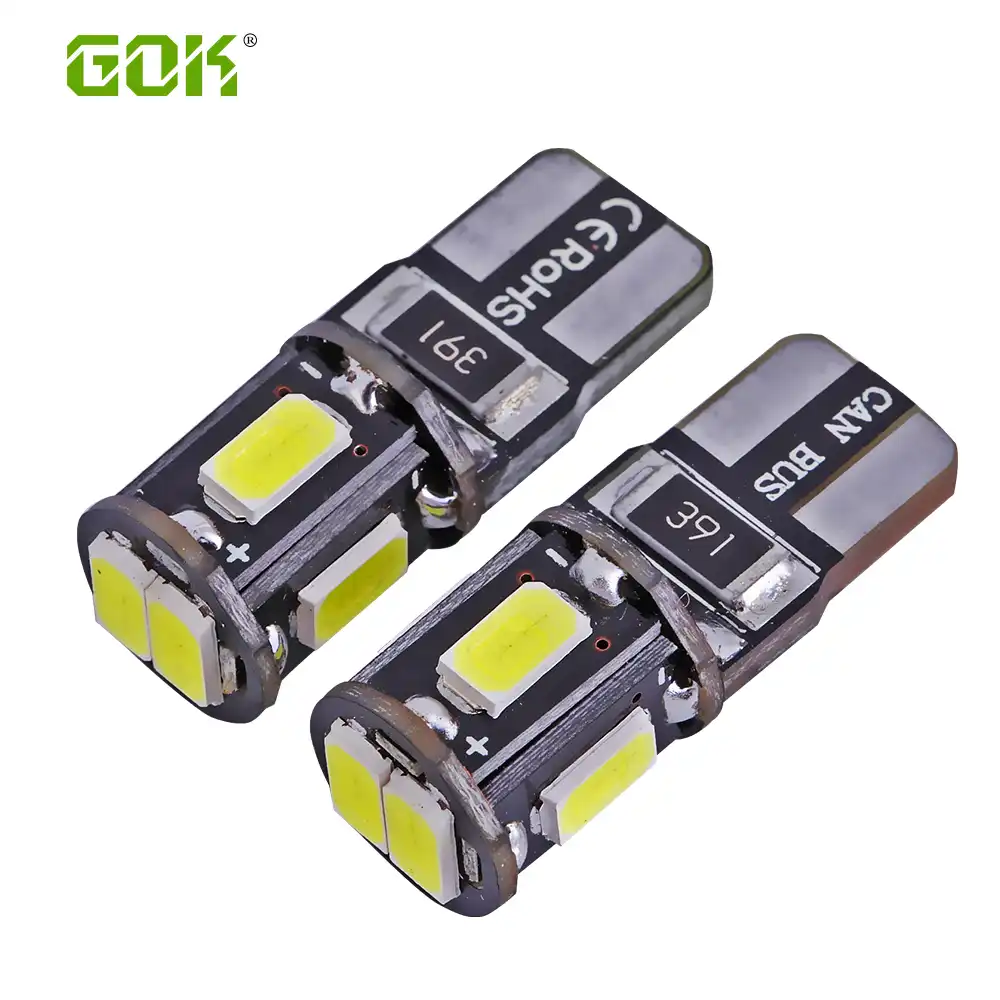 Qasim 10x Lampadine LED Standard T10 W5W Ambra 1SMD 3030 Chip Cuneo 168 194 per Luce Targa Interior Cupola Cruscotto Diretto Larghezza DC12V