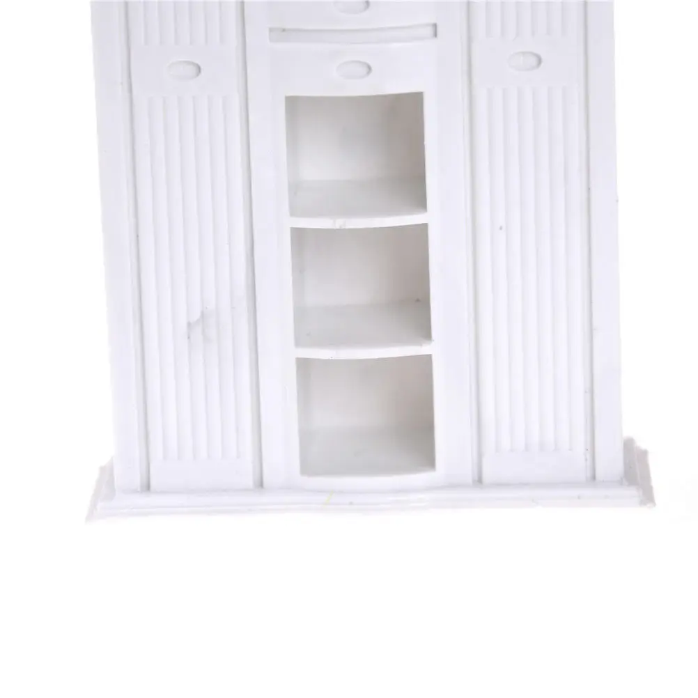 Plastic 1:25 Wardrobe Movable Drawer White Closet Bedroom Clothes Accessories For Dollhouse Furniture Doll House Gift