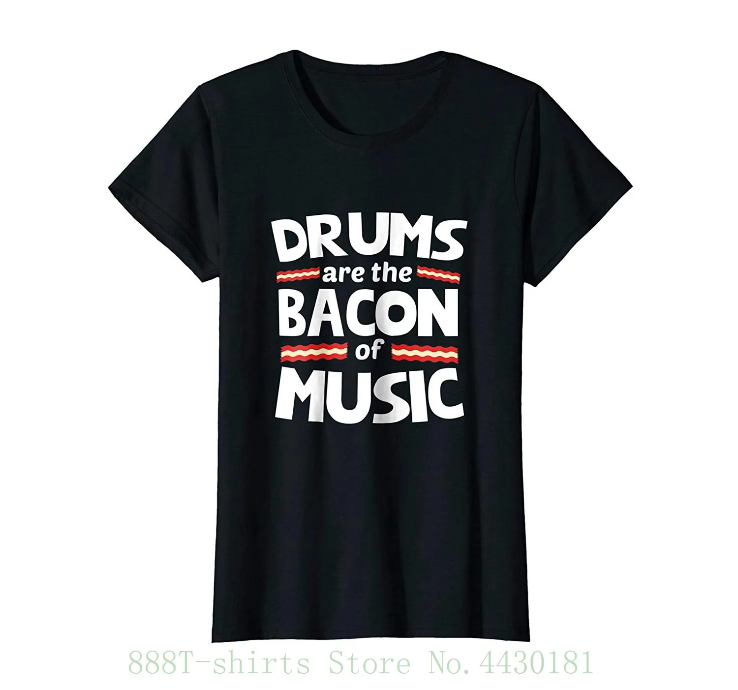 Для женщин футболка Барабаны являются бекон музыки забавная футболка Drummer Дизайн футболка Забавные топы