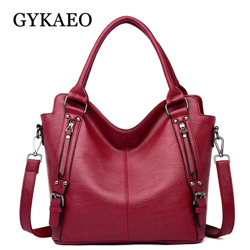 

GYKAEO Luxury Handbags Women Bags Designer Large Capacity Tote Bag Ladies PU Leather Street Fashion Shoulder Bag Sac A Main 2019