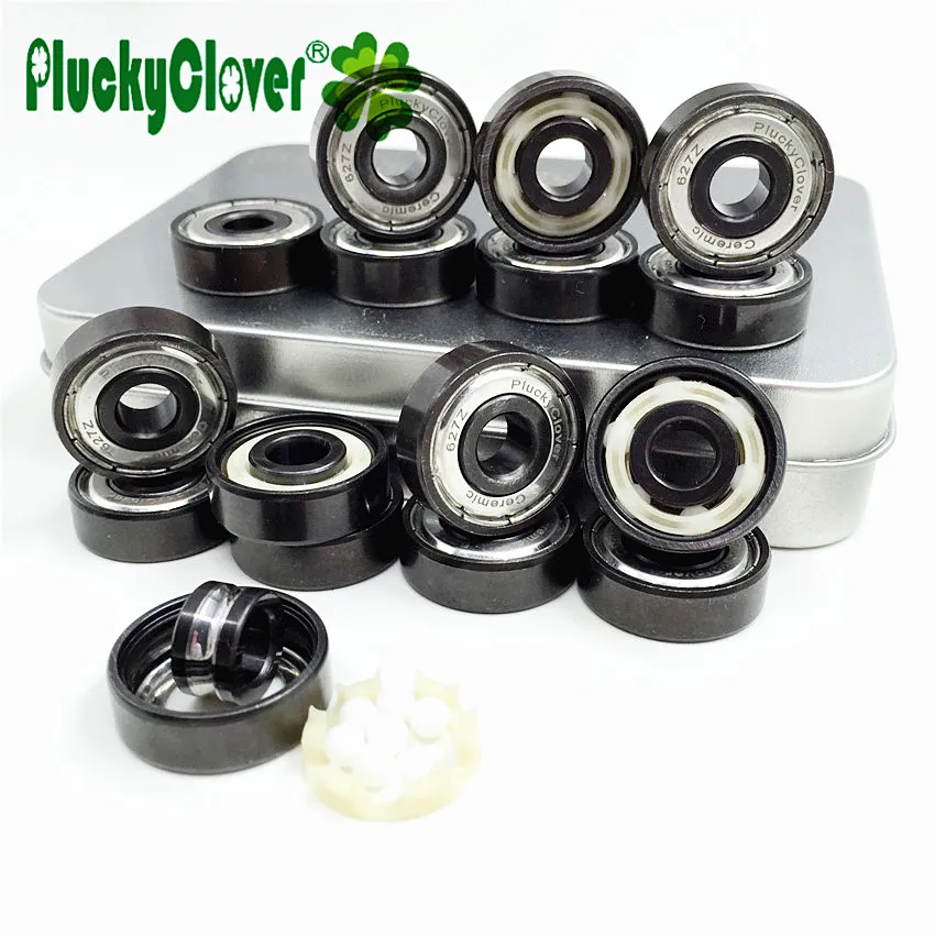 16pc künstlerisches Skate lager 627z 7mm Bohrung größe 6 Keramik kugellager Quad-Skates Derby-Eiskunstlauf lager 627 abec11