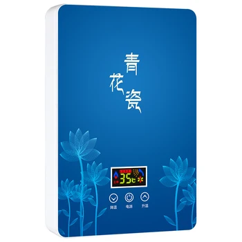

Blue 5500W Instant Tankless Electric hot Water Heater Faucet Kitchen quick Heating tap Shower Water heater bathroom LED display
