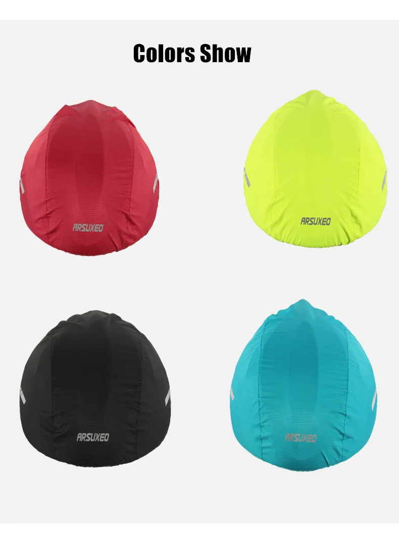 ARSUXEO светоотражающий водонепроницаемый чехол для велосипедного шлема, непромокаемый ультра-светильник из полиэстера, Защитные чехлы для велосипедных шлемов
