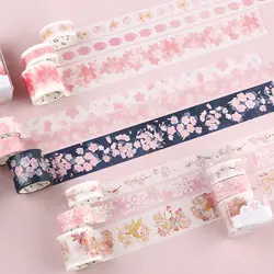 3 шт./компл. Kawaii Sakura Васи клейкие ленты милые DIY украшения наклейки Скрапбукинг дневник школьный поставки пуля аксессуары для журналов