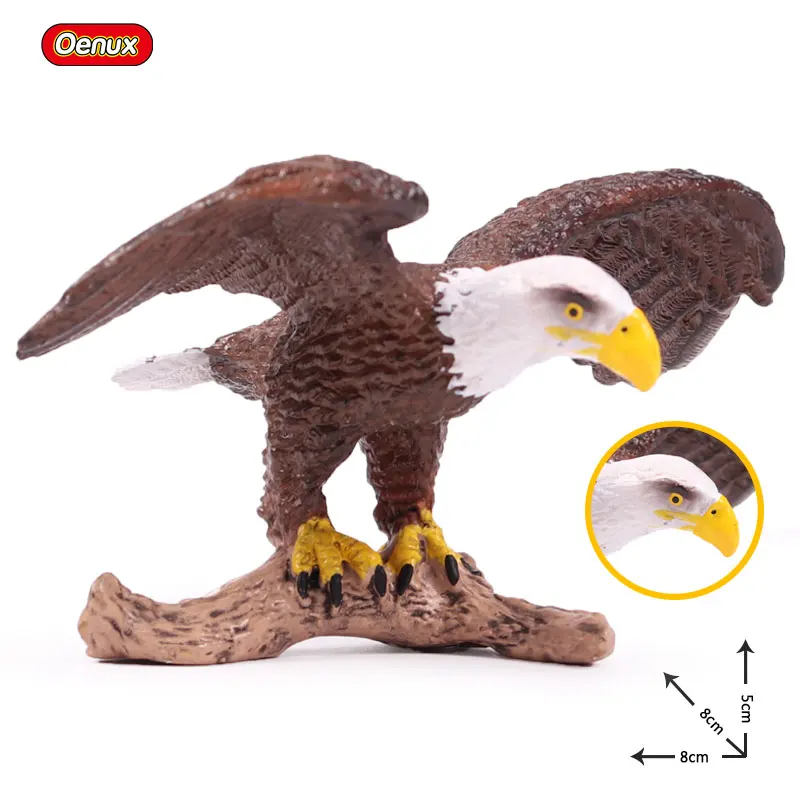 Миниатюрные фигурки Oenux Bald Eagle Bird украшения для дома и сада аксессуары модель