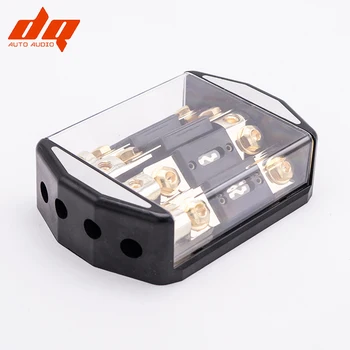 

80A 100A 150A Car Truck Audio Amplifier Circuit Fuse Holder Style Stereo Subwoofer Refit Fuse Adapter Box 1 In 4 Way Out