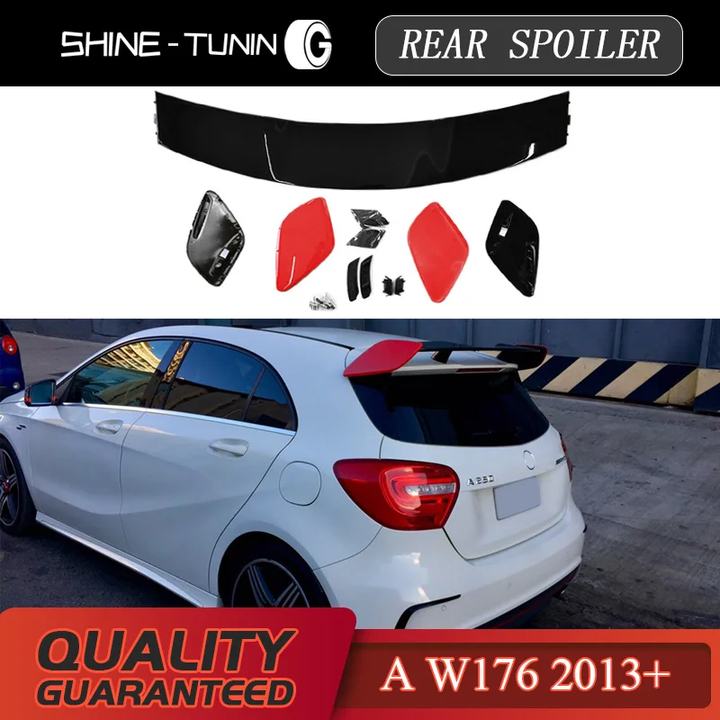 

RED painted sports Car rear roof Spoiler Suitable for M-B A class W176 A180 A200 A250 A45 Edition 1 W176 2013-2018