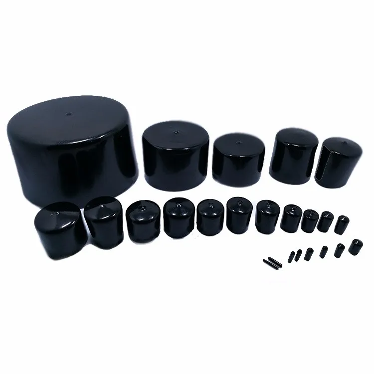 8 Pack Vinyl Caps-Fits 1" to 1-1/16" 3/4" Inside Height           VC-1.0-75-B 