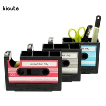 Retro Cassette Adhesive Tape Holder Pen Holder Vase Pencil Pot Stationery Desk Tidy Container Office Stationery Supplier Gift