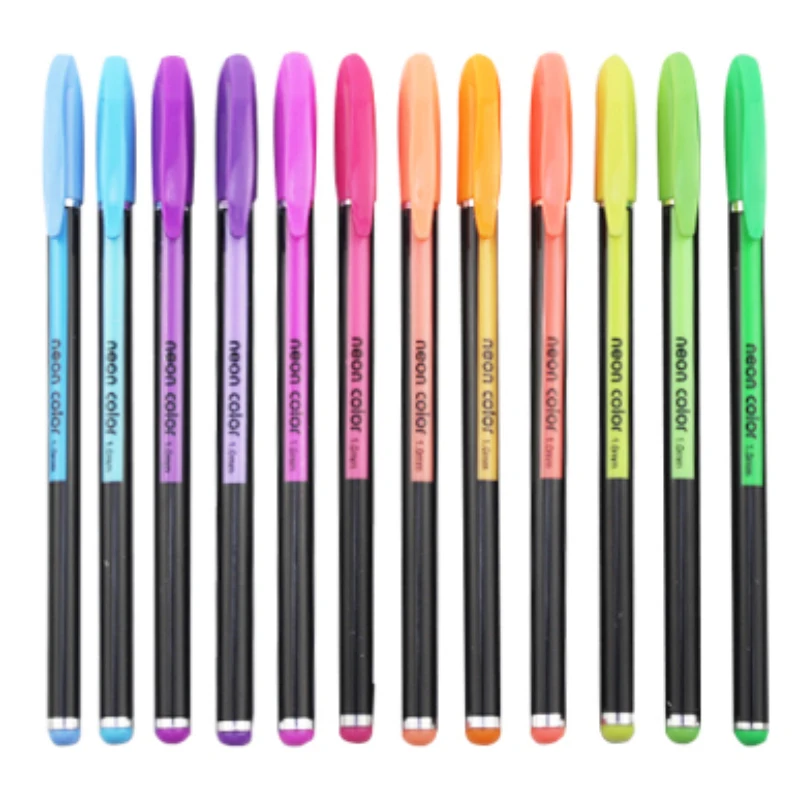 48 Colors 2Pcs/set Sketch Neon Pen Highlighter Fluorescent Marker