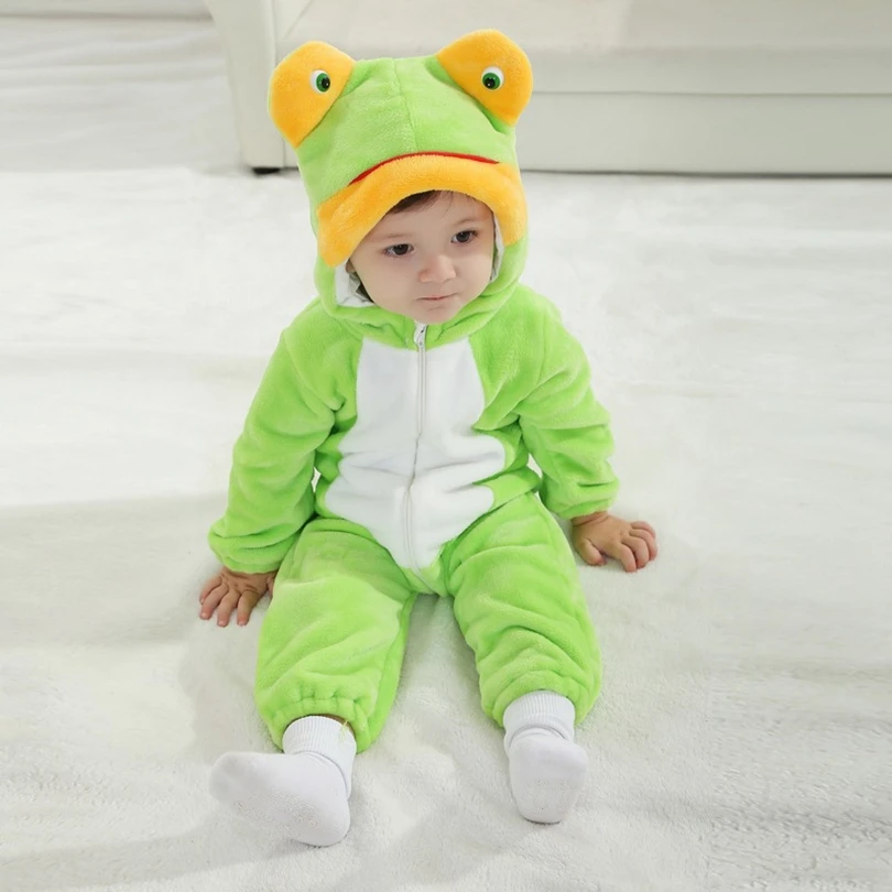 Baby Boy Girl Hooded Rompers Animal Cosplay Costume Newborn Infant