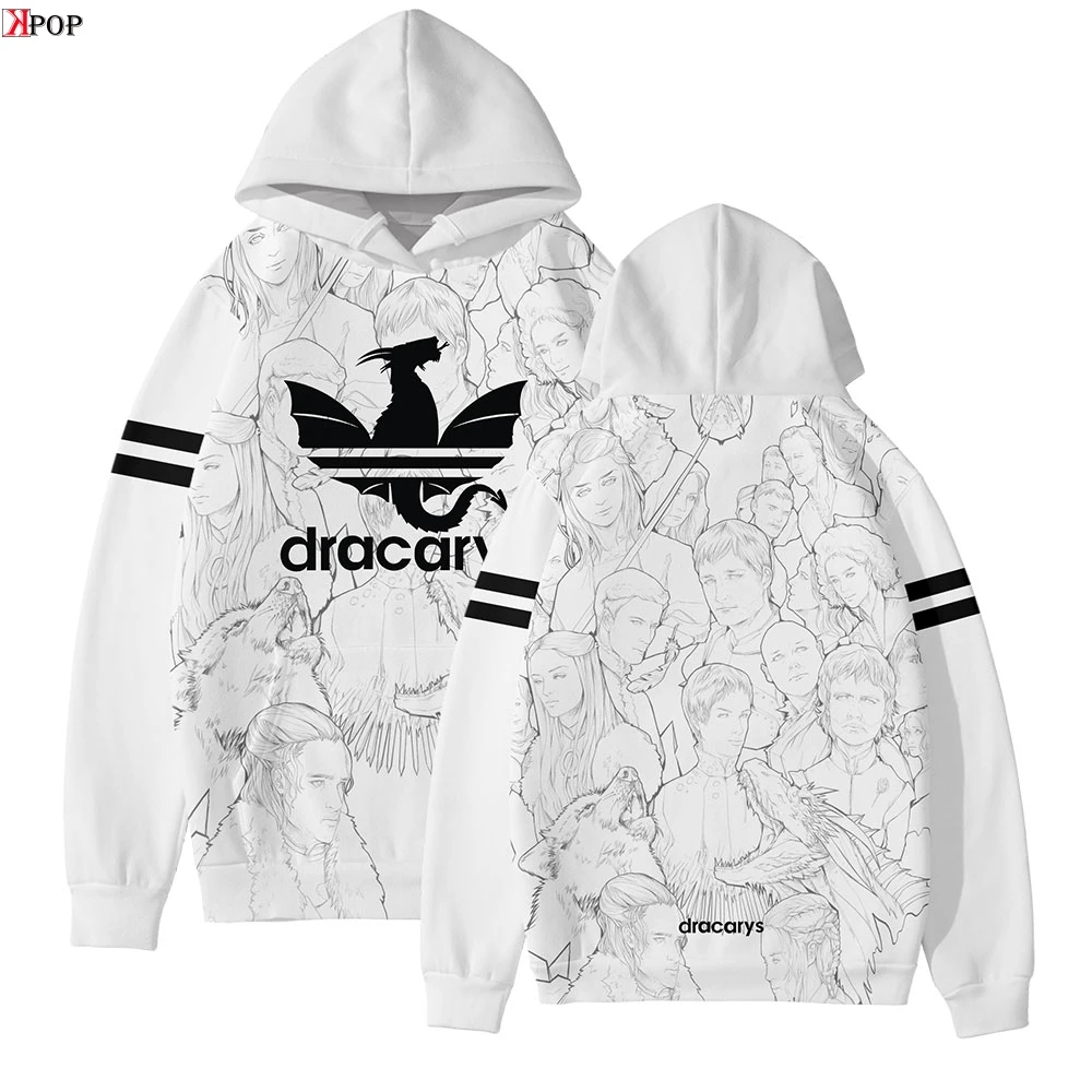 

Game of Thrones Dracarys New 3D Hoodies Sweatshirt Hip Hop Anime Women/Men Popular Clothes Casual Hot Sale Hooded