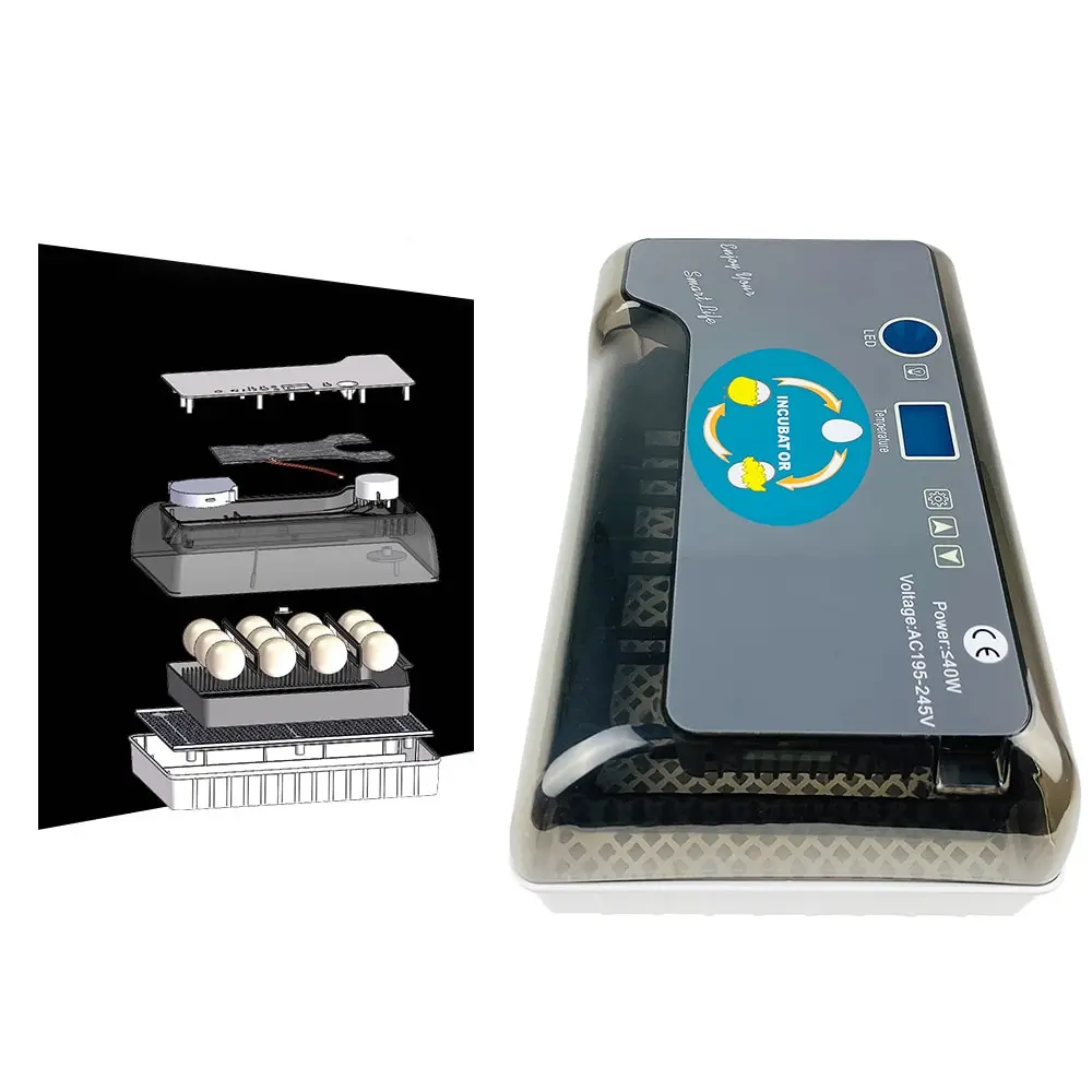 Digital Egg Incubator Automatic Egg Hatcher Automatic Turning 12 Eggs Chicken Birds Quail Brooder Egg Incubator Digital Egg Incubator Automatic Egg Hatcher Automatic Turning 12 Eggs Chicken Birds Quail Brooder Egg Incubator