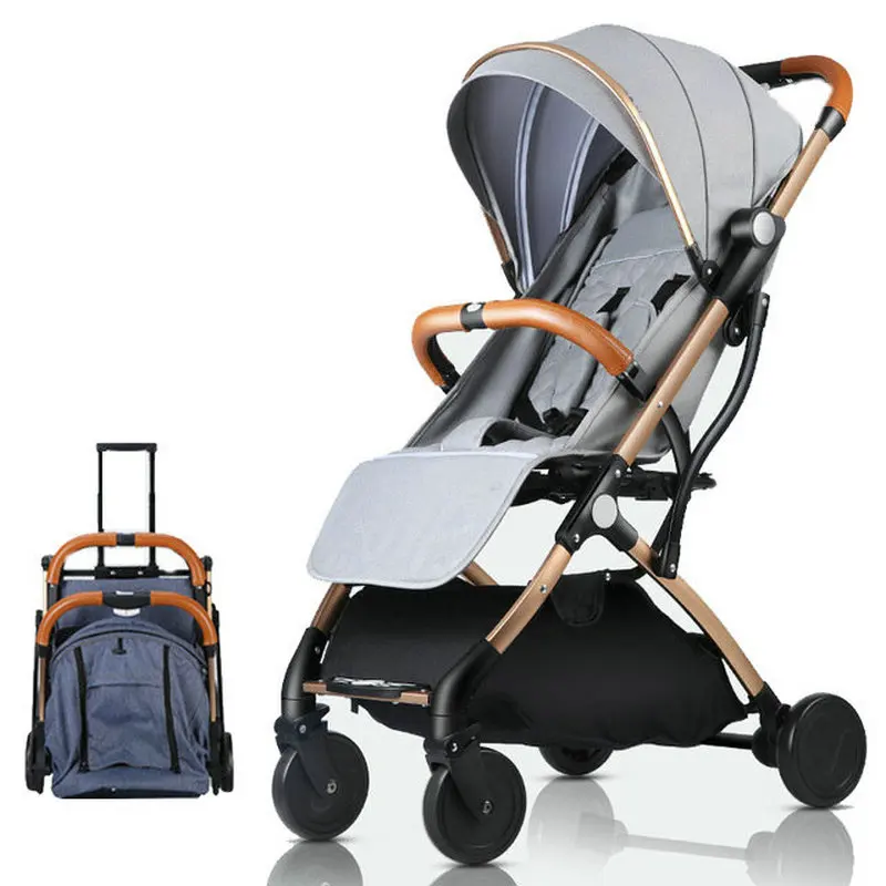 

2018 New Light Folding Baby Trolley Can Sit lying BB Car Shock Stroller Portable Baby Stroller Russian shipping