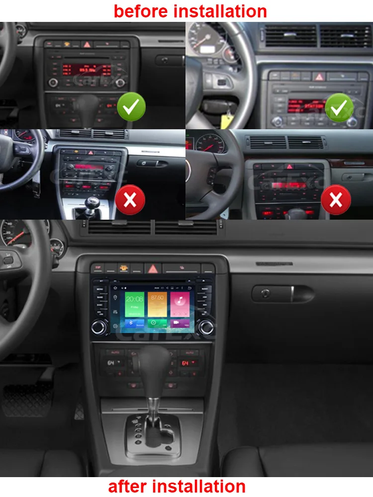 Cheap 7 Inch Android 9.0 Octa core Car DVD Stereo Player For Audi A4 S4 2002-2008 Canbus WIFI Radio GPS Bluetooth Multimedia Carplay 0