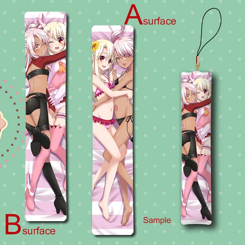 Fate/kaleid Liner Illya &amp Хлоя 2Girls Lily Loli Cute Anime Mini Dakimakura брелок-подушка подвесное украшение