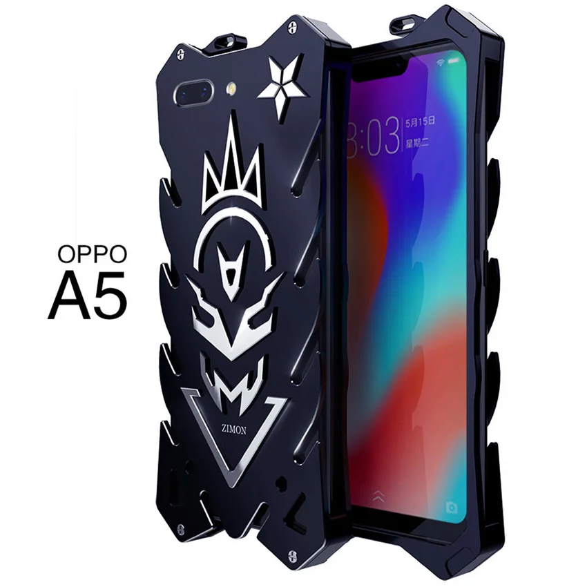

OPPO A5 Zimon Luxury New Thor Heavy Duty Armor Metal Aluminum Phone Case For OPPO A5 Case 5.5"