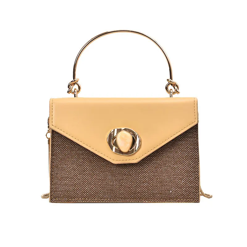 

Fashion Hit Colr Small Square Bag New Fashion Soft Leather Handbag Simple Casual Crossbody Bag Quality Chain Shoulder Bag