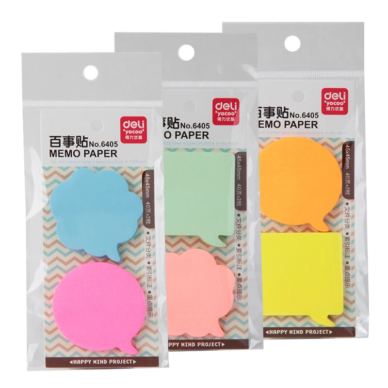 

Deli 80 Sheets Sticky Notes Memo Pad Post It Bookmark Page Index Office School Supplies Stationery 6405