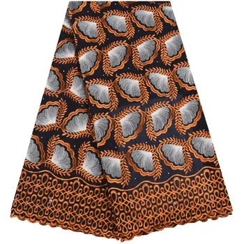 

Latest Swiss Voile Lace In Switzerlang High Quality Swiss Cotton Lace Fabric With Stones African Lace For Nigerian Dress F1638