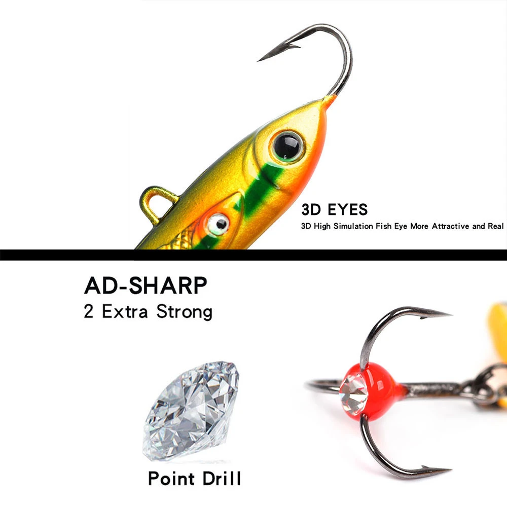 

Winter Brand New Fishing Lures Swimbait Accessories Quality Hard Bait Shone Diamond Fishing Tool Crankbait Minnow Hook Tackle 10