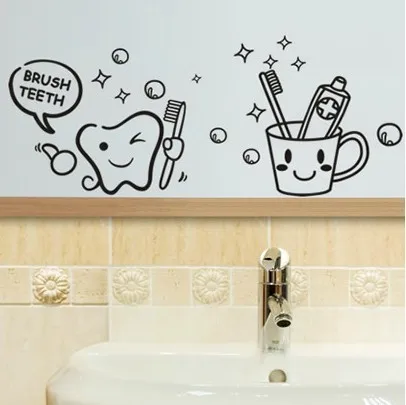 % Diy Новые забавные наклейки на стены ванной комнаты для стеклянных дверей милые