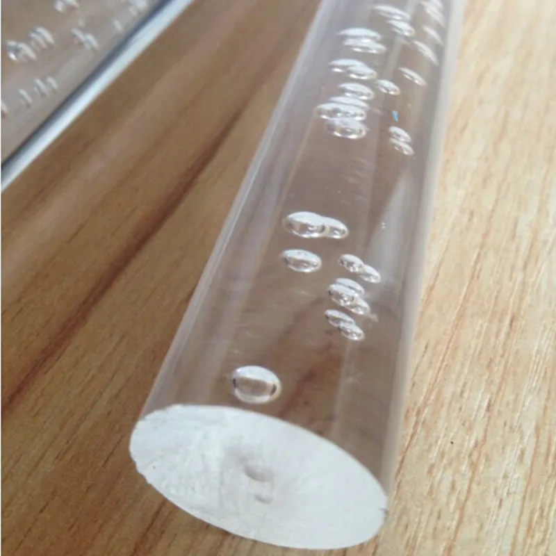 

OD50x1000mm acrylic clear rods with inside bubbles can be used for leds LED Decor Home Garden Decor plastic Balustrades