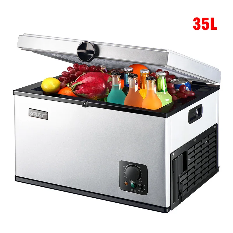 Best Price 35L 12V 24V Car Refrigerator Compressor Refrigeration Mini Fridge Refrigerating Freezer Mini Portable Cooler Auto Refrigerator